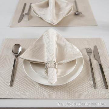 Serviettes de dîner à 100% en polyester